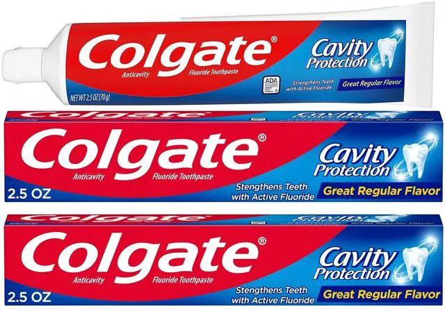 Main image of Colgate Cavity Protection Toothpaste With Fluoride, 2.5oz + 60% Free, 2-Pack