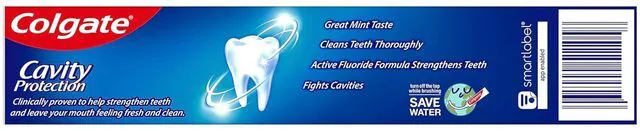 Alt view image 7 of 7 - Colgate Cavity Protection Toothpaste With Fluoride, 2.5oz + 60% Free, 2-Pack