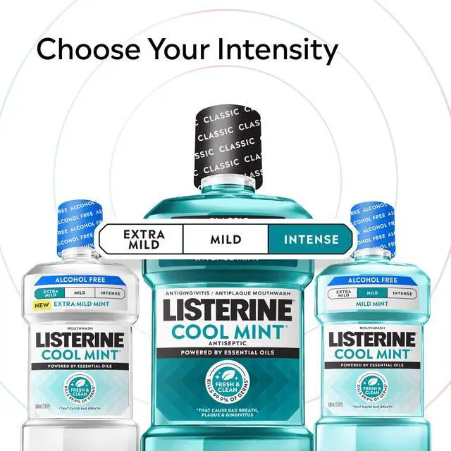 Alt view image 5 of 6 - Listerine Cool Mint Antiseptic Mouthwash, Intense Mint, 8.5fl oz / 250mL