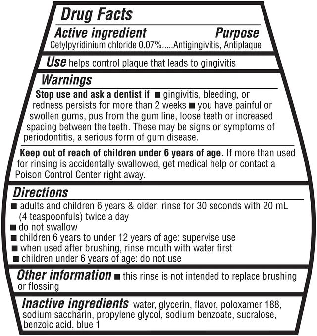 Alt view image 4 of 5 - Amazon Basics Multi Action Antiseptic Oral Rinse, Alcohol-Free, Antiplaque, Antigingivitis, Fresh Mint Flavor, 1Liter (33.8FluidOunces), 1-Pack
