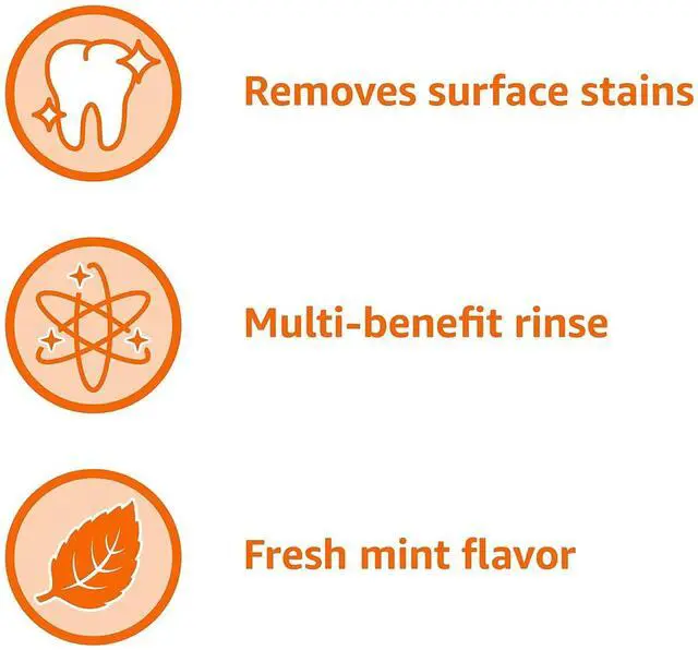 Alt view image 3 of 5 - Amazon Basics Whitening Anticavity Mouthwash, Fresh Mint Flavor, 16 Fluid Ounces, 1-Pack