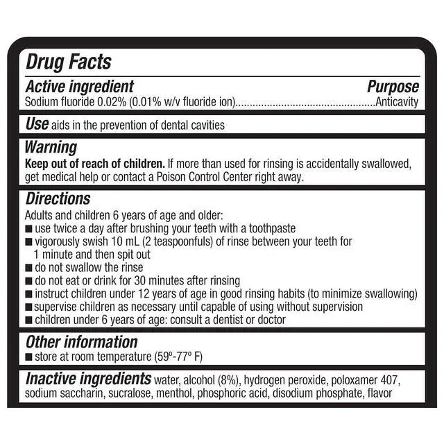 Alt view image 4 of 5 - Amazon Basics Whitening Anticavity Mouthwash, Fresh Mint Flavor, 16 Fluid Ounces, 1-Pack