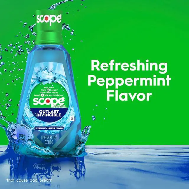 Alt view image 4 of 7 - Crest Scope Outlast Mouthwash, Long Lasting Peppermint, 1L