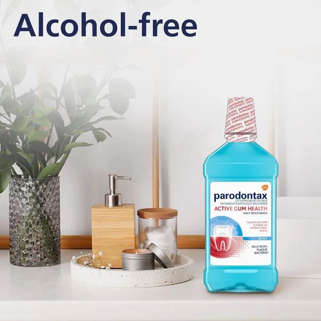 Alt view image 4 of 6 - Parodontax Active Gum Health Mouthwash, Antiplaque and Antigingivitis, Mint, 16.9Fl Oz