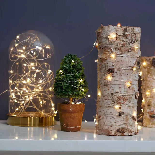 Alt view image 5 of 5 - Mainstays Battery-Operated Warm White LED Wire Lights, 50-Count, 8 Modes