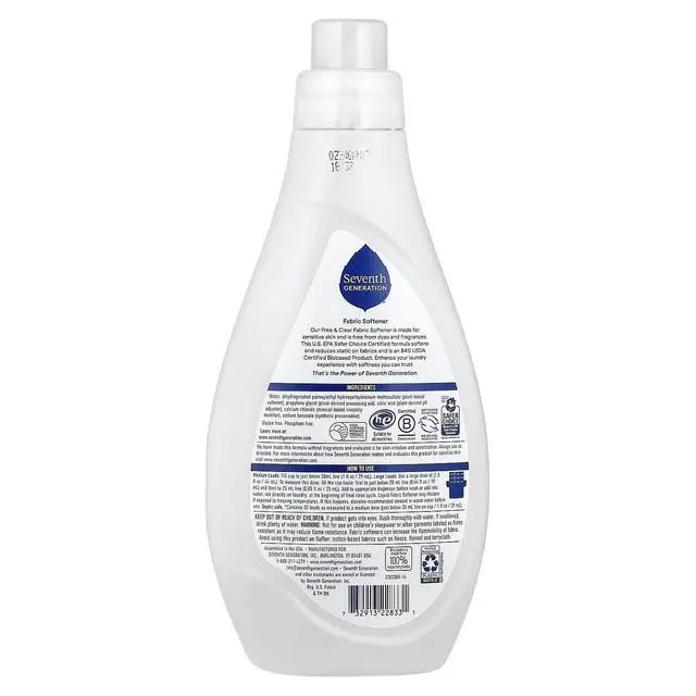 Alt view image 2 of 4 - Seventh Generation Free & Clear Fabric Softener, 32 fl oz Liquid
