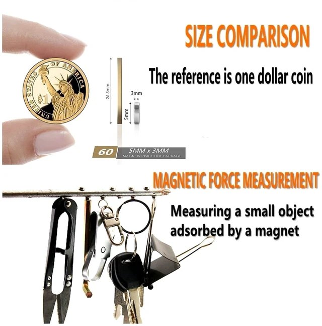 Alt view image 4 of 5 - 60Pcs Small Round Magnets for Refrigerator, Cylinder, Office, Whiteboard, Crafts