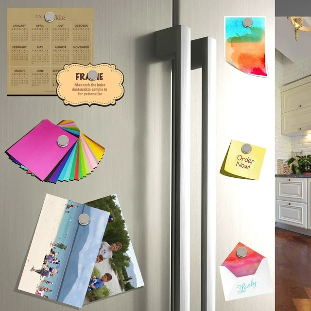Alt view image 2 of 7 - 40pcs Round & Small Cylinder Refrigerator Magnets, Whiteboard Magnets, Office Magnets, Dry Erase Board Magnets, Crafts Magnets for Home Kitchen