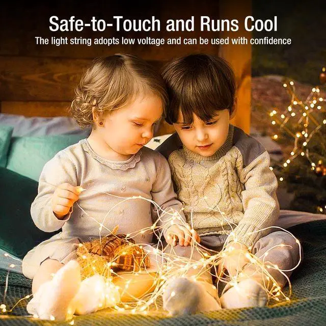 Alt view image 3 of 6 - 6 Pack Battery Operated 7ft 20-LED Twinkle Lights 3 Modes, Warm White Waterproof Mini String Lights for Mason Jars Vases DIY Party Wedding Fathers Day Decoration