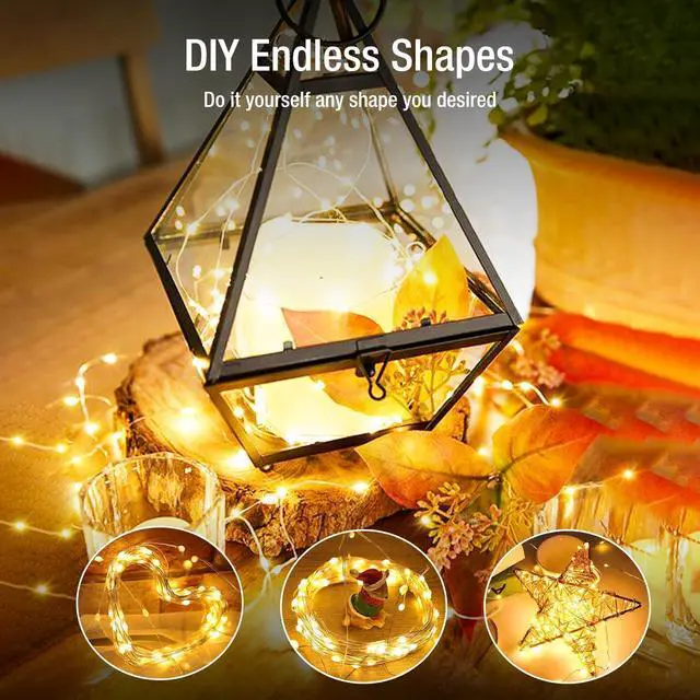 Alt view image 2 of 6 - 6 Pack Battery Operated 7ft 20-LED Twinkle Lights 3 Modes, Warm White Waterproof Mini String Lights for Mason Jars Vases DIY Party Wedding Fathers Day Decoration