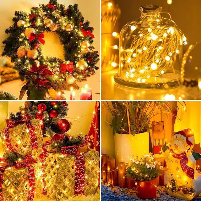 Alt view image 5 of 6 - 6 Pack Battery Operated 7ft 20-LED Twinkle Lights 3 Modes, Warm White Waterproof Mini String Lights for Mason Jars Vases DIY Party Wedding Fathers Day Decoration