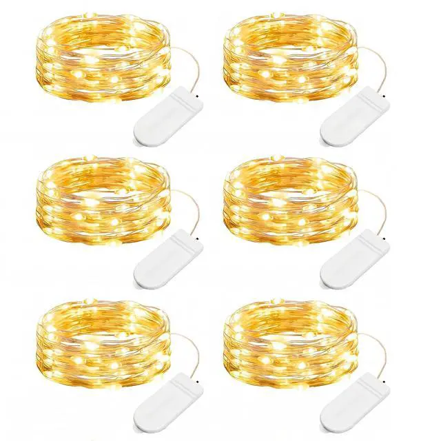 Main image of Minetom 6 Pack Battery Operated LED Fairy Lights for Christmas Decor