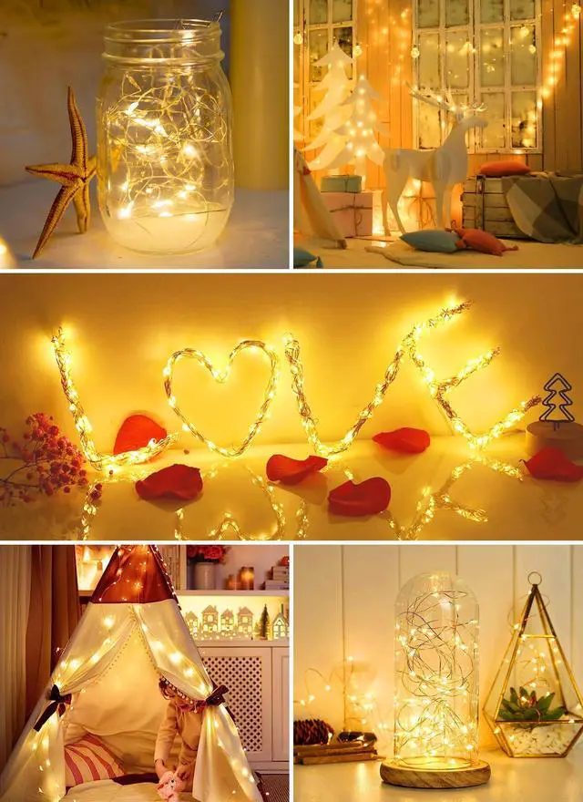 Alt view image 2 of 6 - Minetom 6 Pack Battery Operated LED Fairy Lights for Christmas Decor
