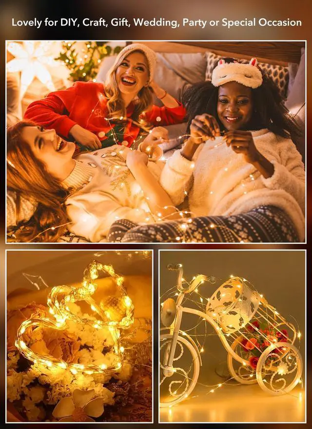 Alt view image 3 of 6 - Minetom 6 Pack Battery Operated LED Fairy Lights for Christmas Decor
