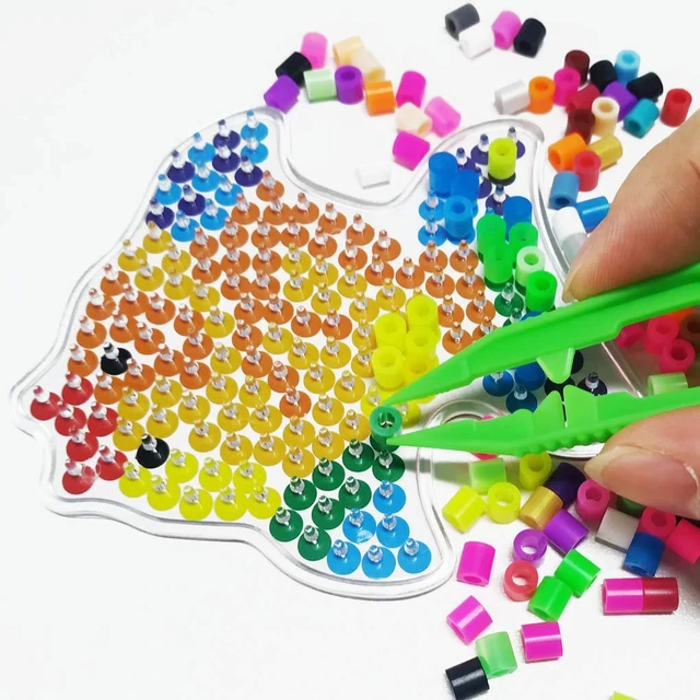 Alt view image 4 of 5 - Three-Color Plastic Fuse Beads Tweezers (1 Pack of 6, White/Green/Blue) - DIY Craft Tool for Kids