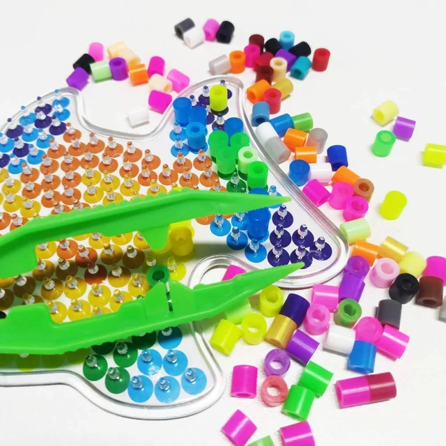 Alt view image 3 of 5 - Three-Color Plastic Fuse Beads Tweezers (1 Pack of 6, White/Green/Blue) - DIY Craft Tool for Kids