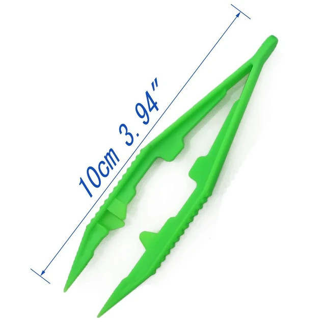 Alt view image 5 of 5 - Three-Color Plastic Fuse Beads Tweezers (1 Pack of 6, White/Green/Blue) - DIY Craft Tool for Kids
