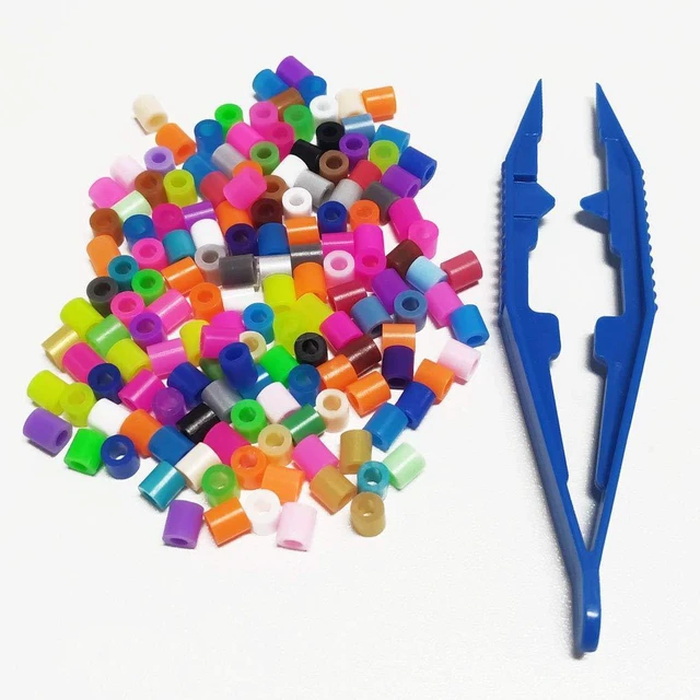 Alt view image 2 of 5 - Three-Color Plastic Fuse Beads Tweezers (1 Pack of 6, White/Green/Blue) - DIY Craft Tool for Kids