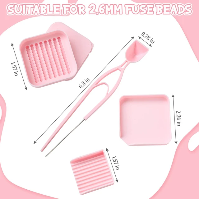 Alt view image 6 of 6 - Lewtemi 2.6mm Fuse Bead Needle Tweezer, Picking Aligner Tray Kit