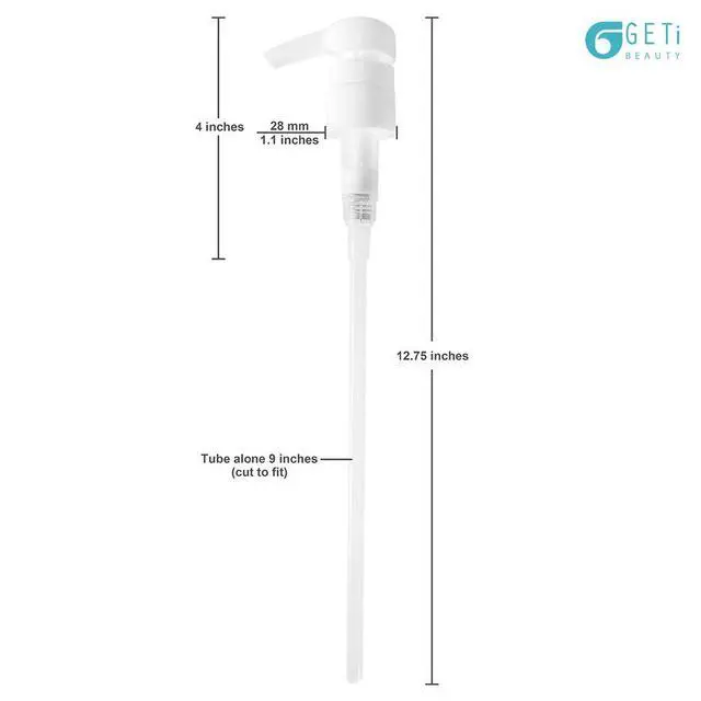 Alt view image 4 of 7 - Geti Beauty 2-Pack 33.8oz Shampoo Conditioner Pump Dispenser Fits Most Salon Brand Liter Bottles with 1-Inch Wide Opening, White