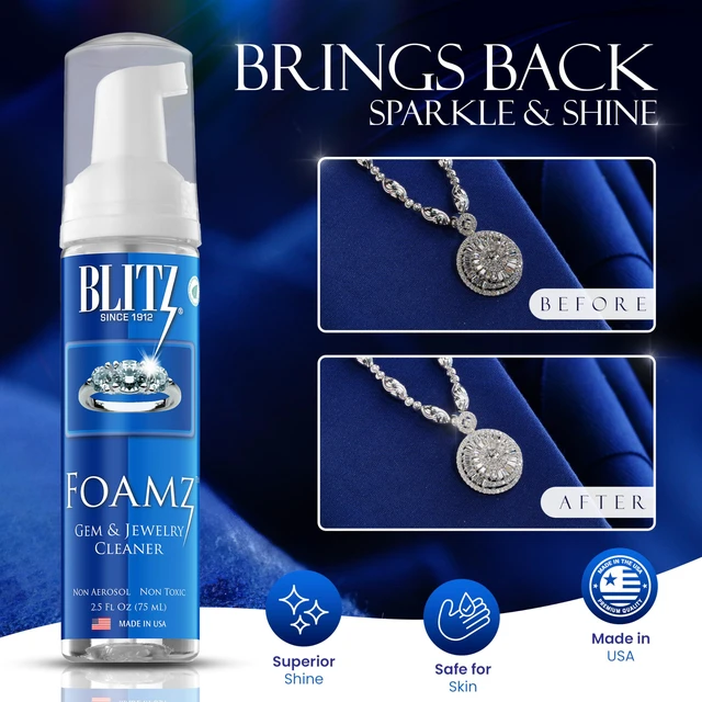 Alt view image 2 of 7 - Blitz Foamz Gem & Jewelry Cleaner, TSA Safe, 2.5 oz