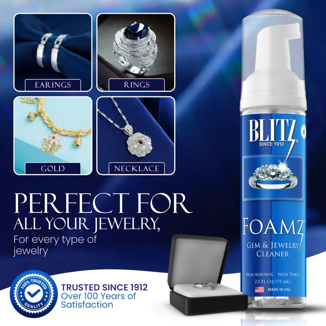 Alt view image 7 of 7 - Blitz Foamz Gem & Jewelry Cleaner, TSA Safe, 2.5 oz