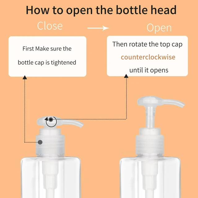 Alt view image 3 of 7 - Jansburg 2 Pack 100ml (3.4oz) Clear Flat Square Plastic Refillable Leakproof Empty Pump Bottle Dispenser for Essential Oil, Soap, Lotion, Shampoo