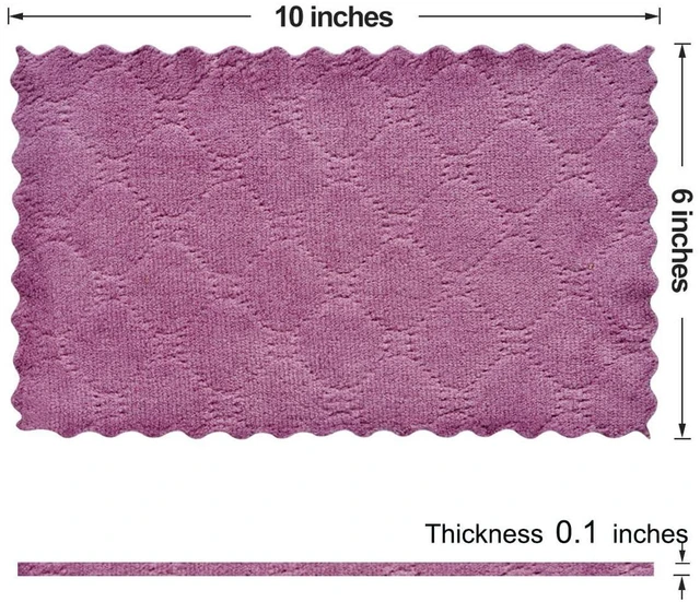 Alt view image 6 of 7 - OstWony 12PCS Kitchen Towels Dish Cloths, Reusable Cleaning Rags, 10x6in