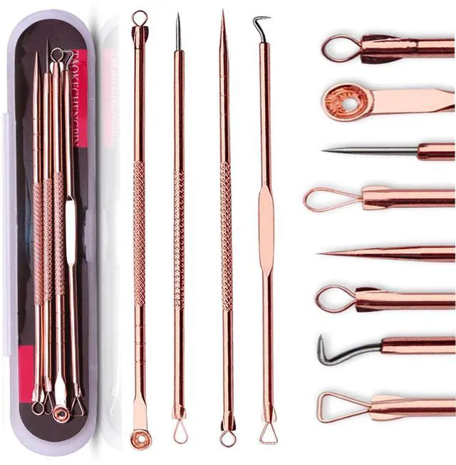 Main image of ZTRHYOO Blackhead Remover Pimple Comedone Extractor Tool Acne Removal Kit with Case for Nose Face Skin, Rose