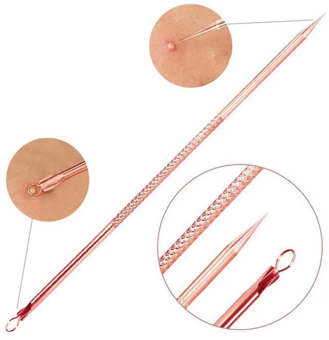 Alt view image 5 of 6 - ZTRHYOO Blackhead Remover Pimple Comedone Extractor Tool Acne Removal Kit with Case for Nose Face Skin, Rose