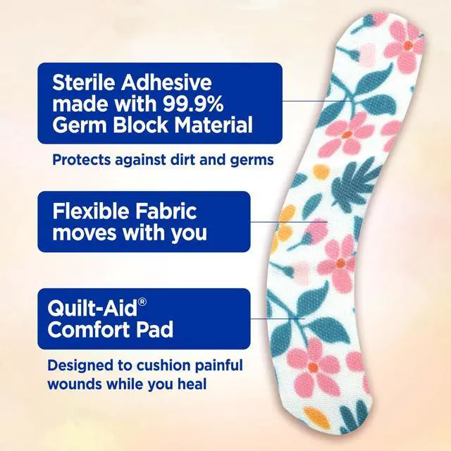 Alt view image 6 of 7 - BAND-AID Flexible Fabric Adhesive Bandages, Wildflower Designs, 30 Count