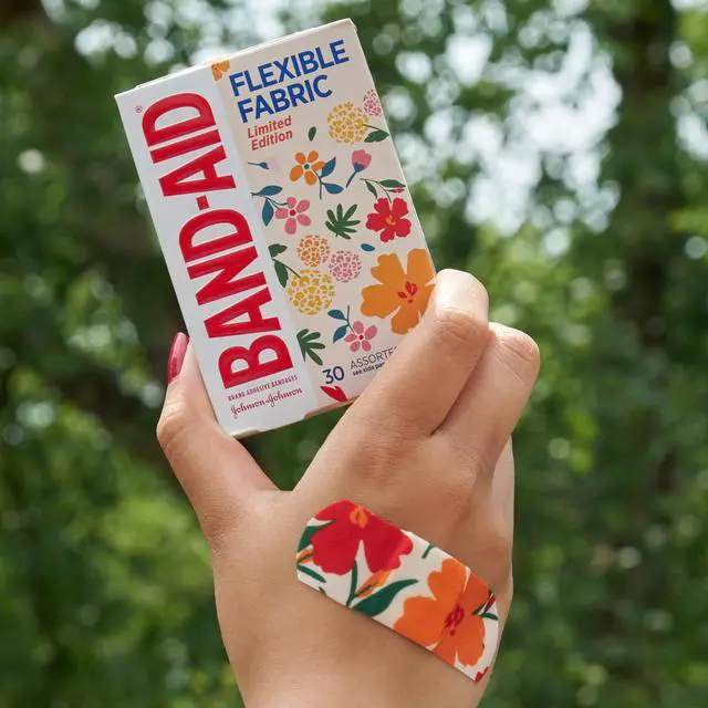 Alt view image 2 of 7 - BAND-AID Flexible Fabric Adhesive Bandages, Wildflower Designs, 30 Count