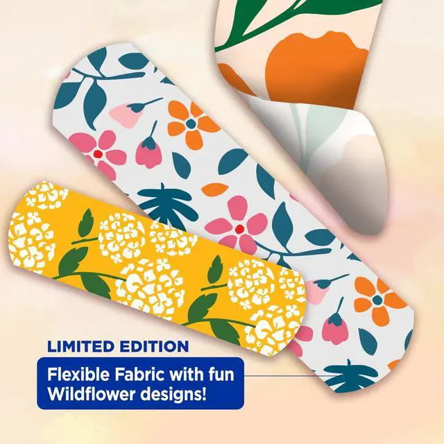 Alt view image 4 of 7 - BAND-AID Flexible Fabric Adhesive Bandages, Wildflower Designs, 30 Count