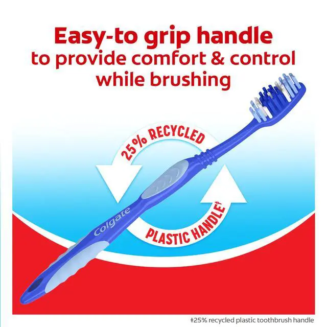 Alt view image 3 of 6 - Colgate Extra Clean Medium Toothbrushes, 6 Pack