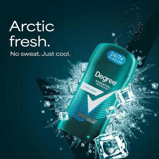Alt view image 6 of 6 - Degree Men Original Antiperspirant Cool Rush 2.7 oz Twin Pack