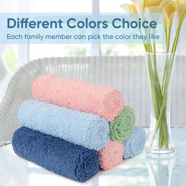 Alt view image 4 of 7 - HOMEXCEL Washcloths 12PK, Ultra Soft & Highly Absorbent Face Towels, 12x12 in