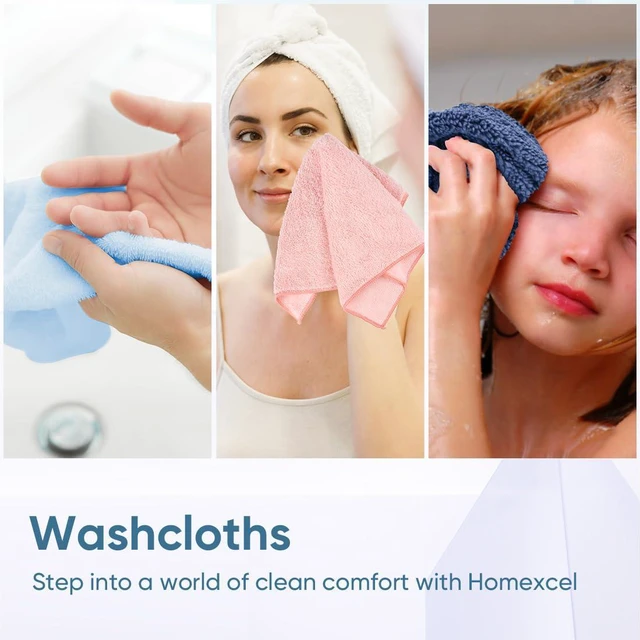 Alt view image 5 of 7 - HOMEXCEL Washcloths 12PK, Ultra Soft & Highly Absorbent Face Towels, 12x12 in
