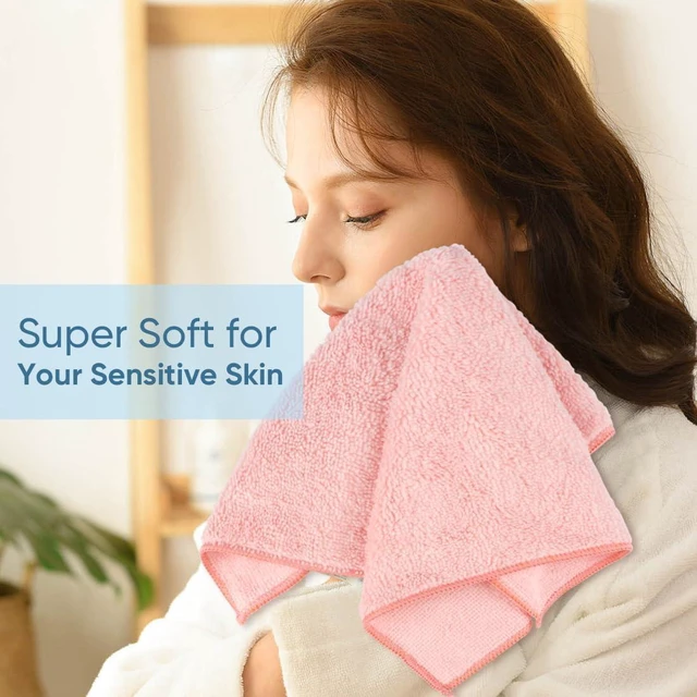 Alt view image 2 of 7 - HOMEXCEL Washcloths 12PK, Ultra Soft & Highly Absorbent Face Towels, 12x12 in