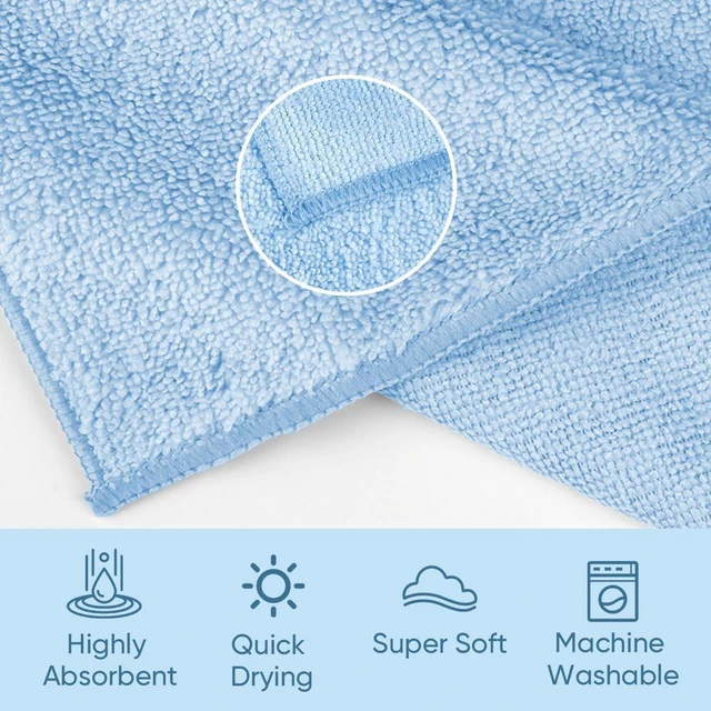 Alt view image 7 of 7 - HOMEXCEL Washcloths 12PK, Ultra Soft & Highly Absorbent Face Towels, 12x12 in