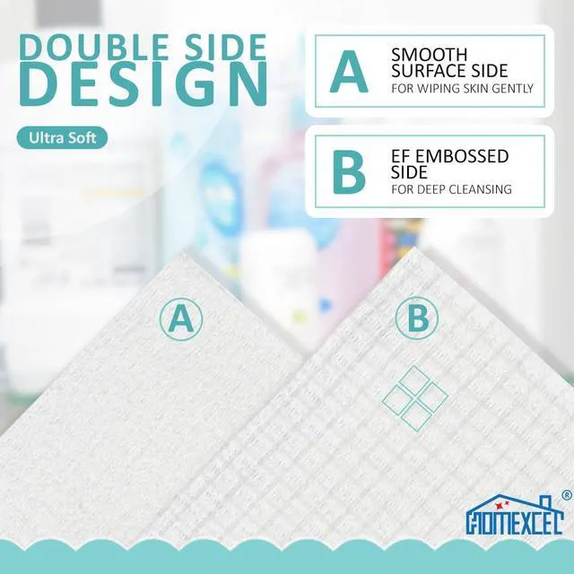 Alt view image 6 of 6 - HOMEXCEL Disposable Face Towels, Ultra Soft & Absorbent
