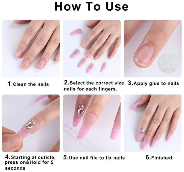 Alt view image 5 of 7 - Pink Bow Press on Nails Medium Almond Nude Pink with Pearl Design Glossy Acrylic False Nails 24Pcs