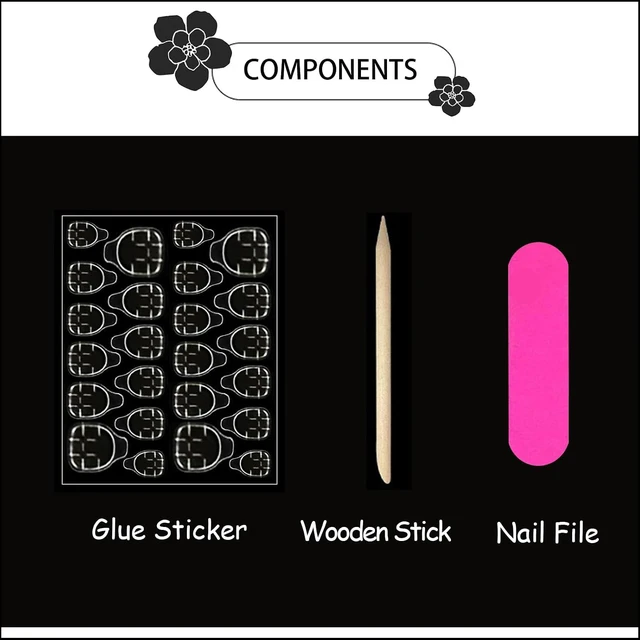 Alt view image 2 of 6 - Almond French Tip Press on Nails Medium Chrome Design 24Pcs for Women