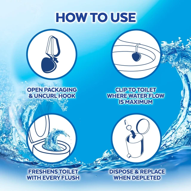 Alt view image 2 of 5 - Lysol Automatic in-the-Bowl Toilet Cleaner, Atlantic Fresh Scent, 2 Count
