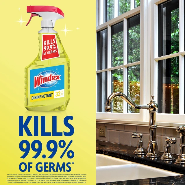 Alt view image 3 of 6 - Windex Multi-Surface Disinfectant All-Purpose Cleaner 32fl oz Citrus Scent Spray Bottle