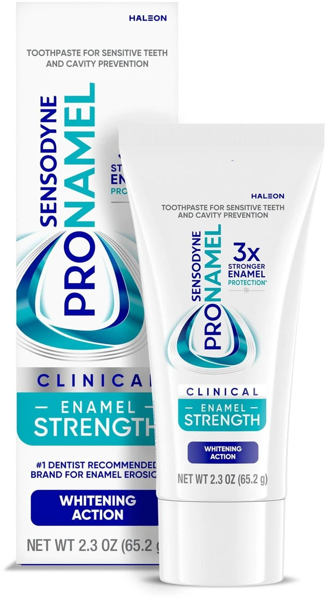 Main image of Sensodyne Pronamel Clinical Enamel Strength Toothpaste Whitening Action, 2.3 Oz
