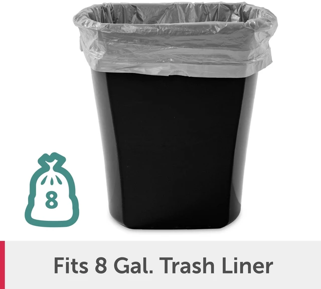 Alt view image 2 of 6 - Sterilite 5.5 Gallon Plastic Bathroom Trash Can with No Lid, Black