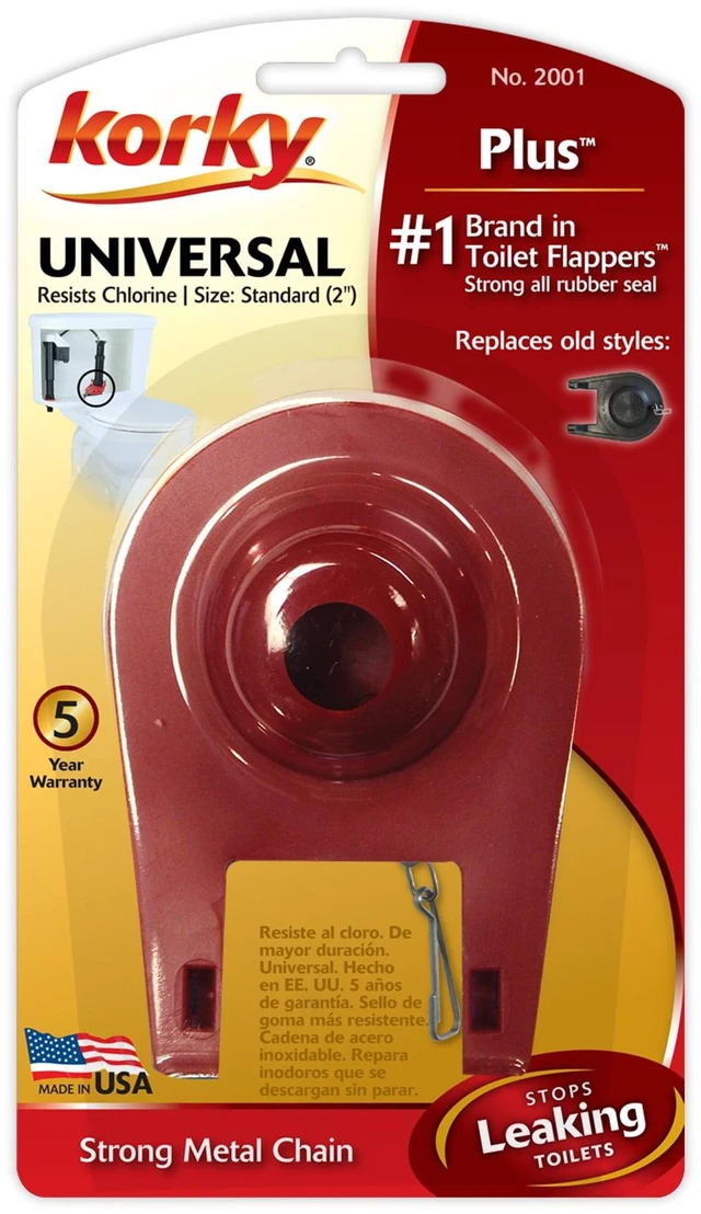 Alt view image 2 of 5 - Korky Plus Standard 2-Inch Universal Rubber Toilet Flapper