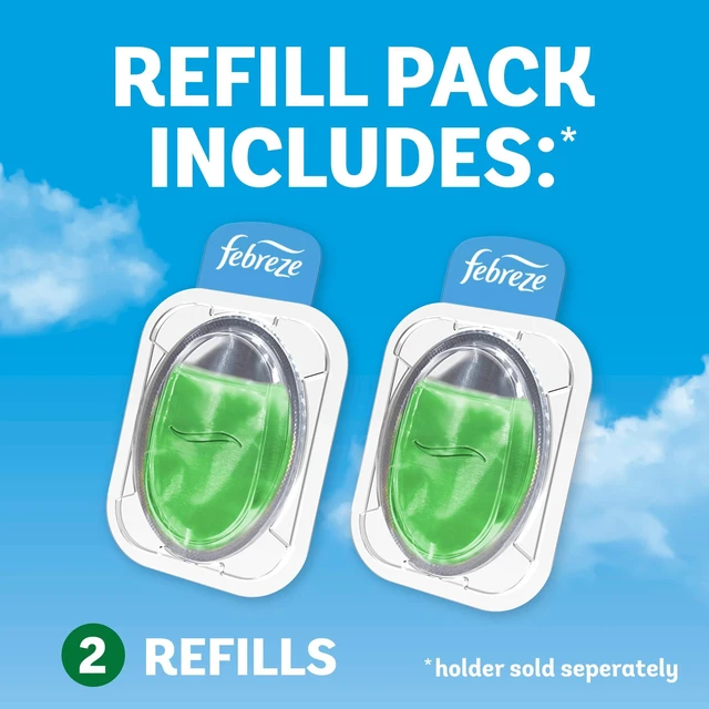 Alt view image 6 of 6 - Febreze Trash Odor Fighter Trash Can Air Freshener Gain Original Scent 2 Refills