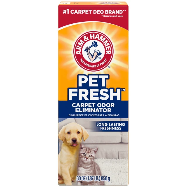 Alt view image 4 of 4 - ARM & HAMMER Pet Fresh Odor Eliminating Deodorizing Carpet Powder, 30oz, 2 Pack