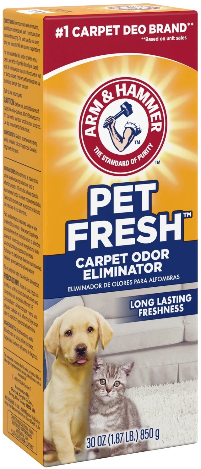 Alt view image 2 of 4 - ARM & HAMMER Pet Fresh Odor Eliminating Deodorizing Carpet Powder, 30oz, 2 Pack